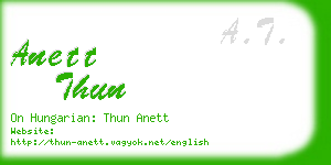 anett thun business card